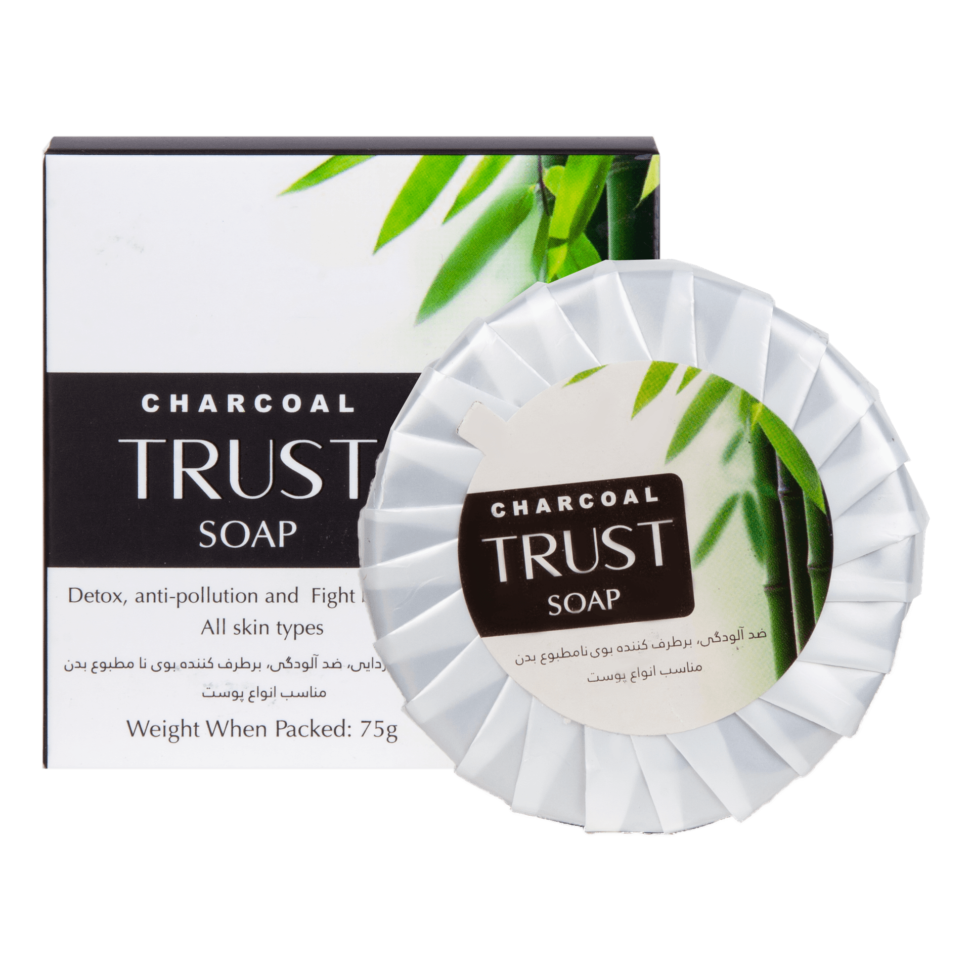 صابون ذغال بامبو و نارگیل تراست (۷۵ گرم)