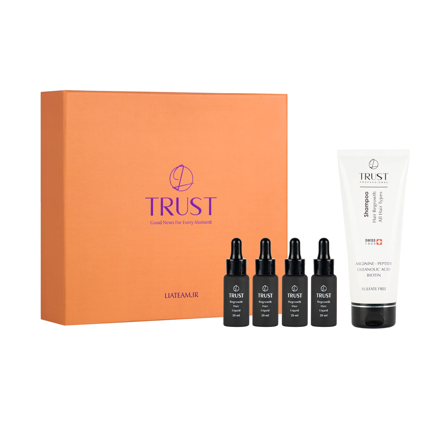 کیت تخصصی رویش مجدد موی سر (۲۵۰ میل + ۲۰ میل ×۴)